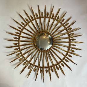 A Spanish Gilt Starburst Mirror